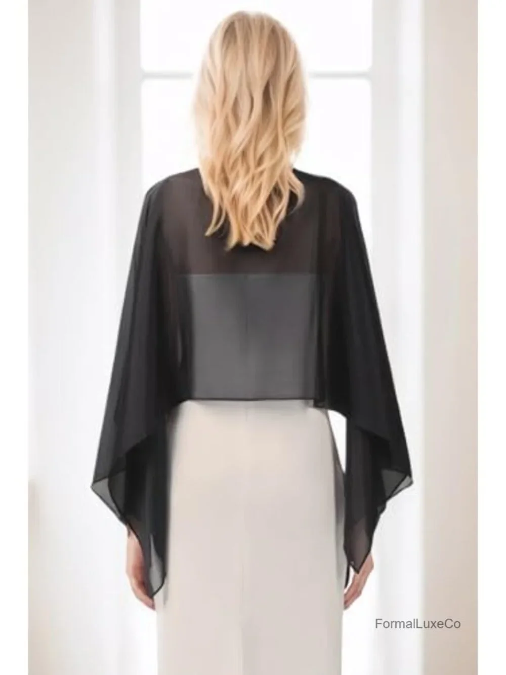 Chiffon Shawl Wrap for Women Evening Dress Wedding Cover Up